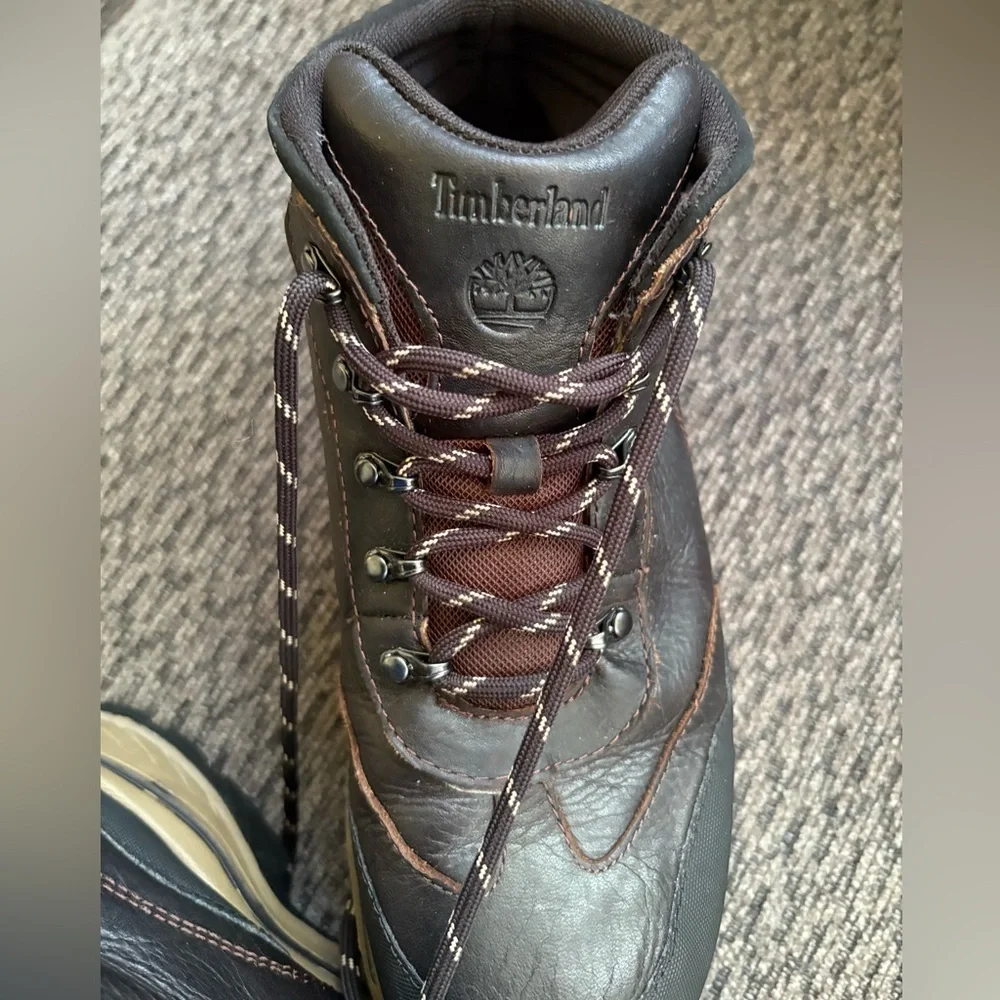 Timberland Boys Backroads A6098 Brown Lace Up Waterproof Hiking Boot Size 6